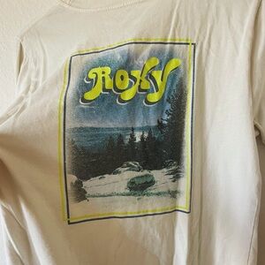 Vintage Roxy Graphic Long Sleeve in Cream- S